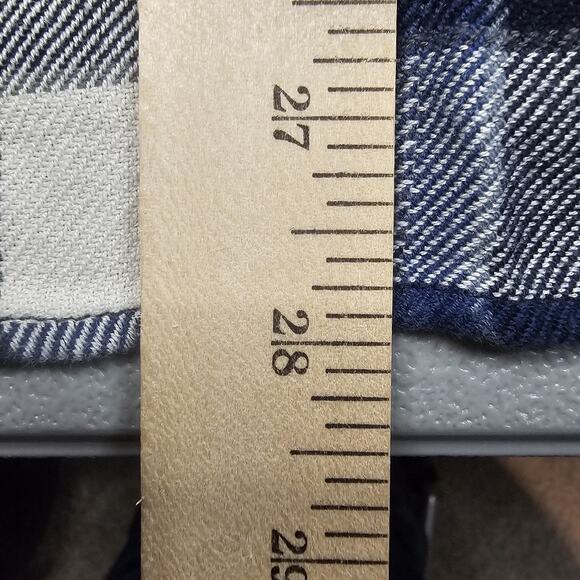 Frye Flannel Shirt Mens XL Blue Plaid Western Workwear Outdoors Preppy Work - Picture 12 of 12